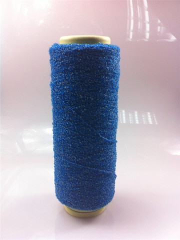 blue dyed acrylic yarn