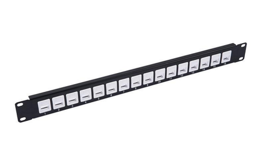 16 port, 19" Use for Cat.5e or Cat.6 Keystone Jacks, telephone patch panel