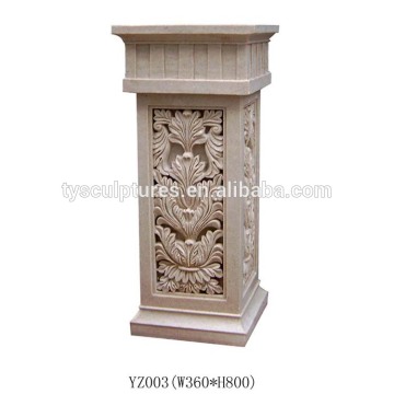 small stone marble interior decorative hollow pillars for homes limestone columns