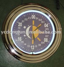 clock neon light/neon color clock