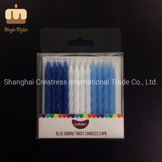 Rainbow spiral Bithday Cake Candle Form China