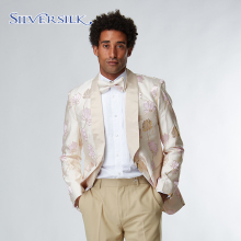 Jacquard Floral Jacket Tuxedo Suits Men Blazer