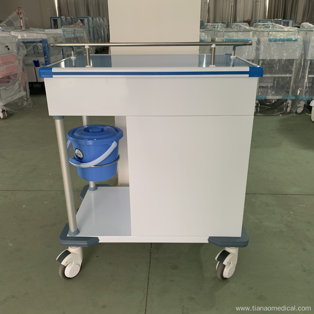 Hospital Steel Artificial Marble Aluminum Treatment Trolley