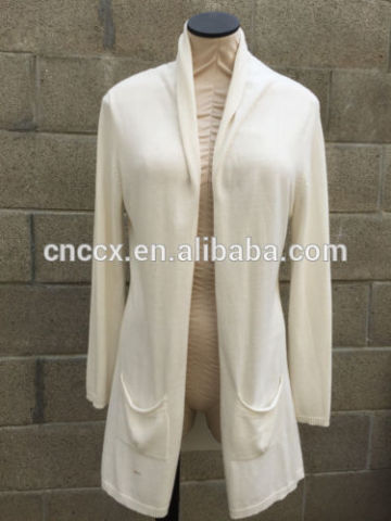 15JWB0152 woman 100%bamboo fiber long shawl cardigan