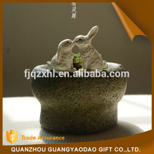 Figurine god of wealth figurine animal resin craft plant pot garden decoration