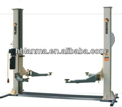 hot sell f408bs two post vehicle lifts,with floor plate and chain drive design