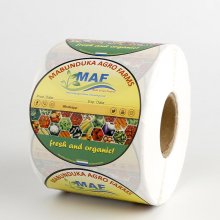 Custom Printed Adhesive Packaging Vegetable Labels Roll