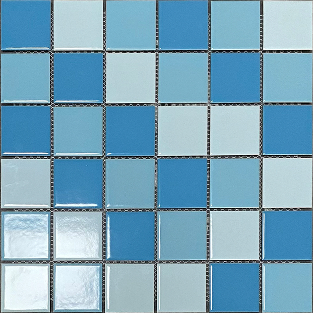 48 * 48 Tile de piscine en mosaïque en céramique de couleur pure