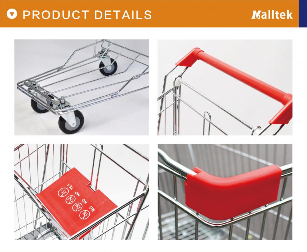 Asian Metal Supermarket Shopping Trolley