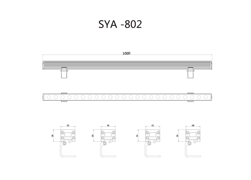 DMX512 external control wall washer