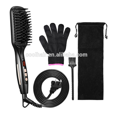 2017 newest top quality fashionable ionic hair straightening brush