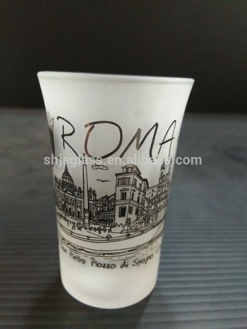 1.5oz Printing Frosty liquor glass cup with scenery design