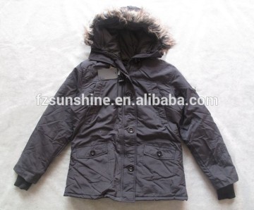 2016 Custom European Style Winter Fur Hooed Anorak Jacket for women