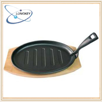 Cast iron sizzler pan plate