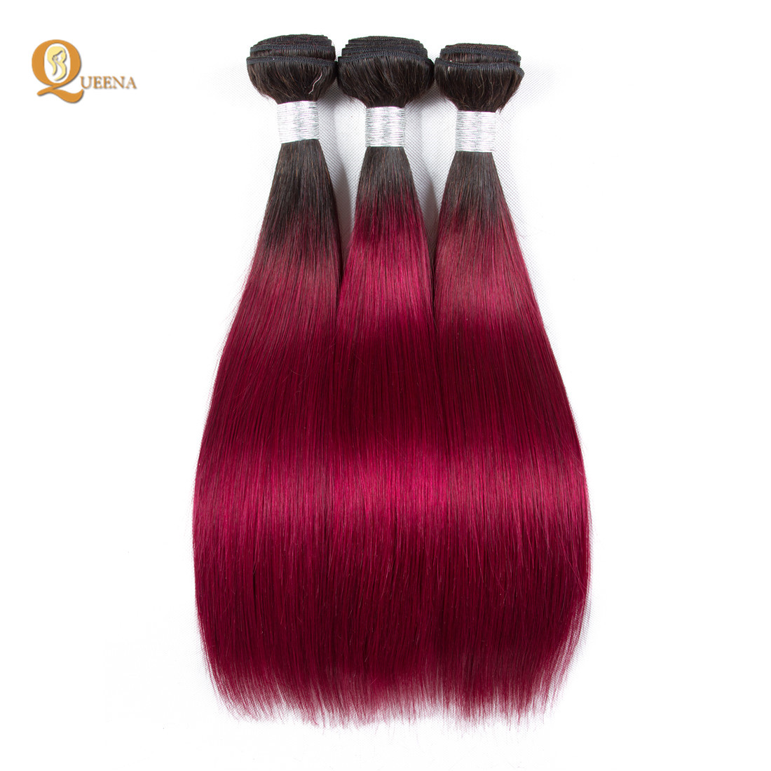 Brazilian Crochet Virgin Human Hair Weave Bundles With Closure Ombre Hair Extensions