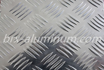 Five Bars Silver Patterned Aluminum Alloy Sheet