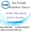 Frete marítimo marítimo de Shenzhen para Davao