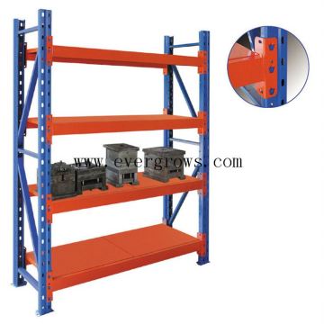 Industrial bulk storage medium duty metal shelves