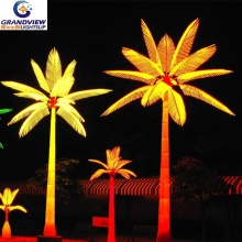 Yellow Maple Tree Lamp: Outdoor Coconut Tree Light for Street or Yard Decorations