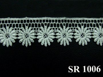 Floral Cotton Lace Embroidered Water Solubale Lace