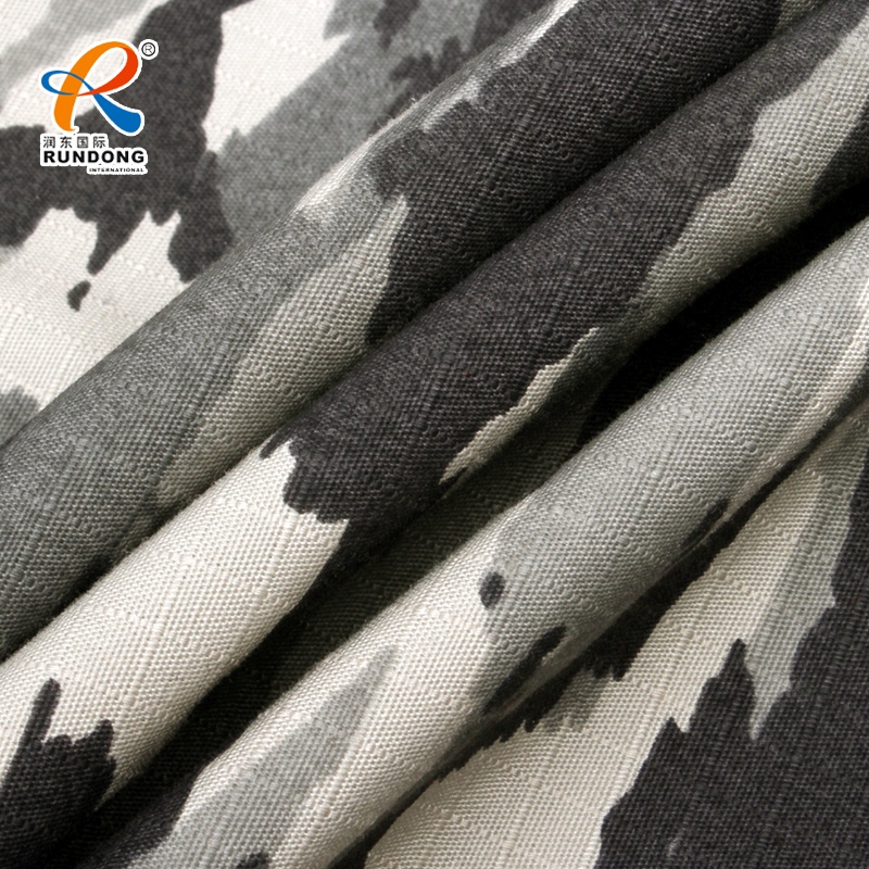 polyester cotton fabric black ripstop camouflage fabric