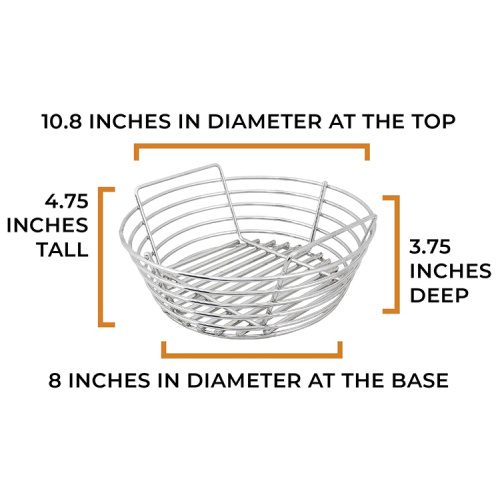 Easy Clean Up Stainless Steel Grill Charcoal Basket