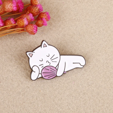 Cartoon Metal Book Cat Enamel Pins Clothing Accessories