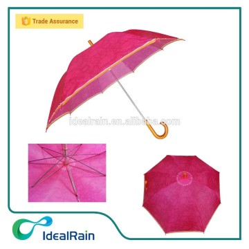 straight red color wooden ladies umbrella