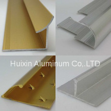 Polished Aluminium Extruded Tile Trim Profiles in Silver,Gold etc