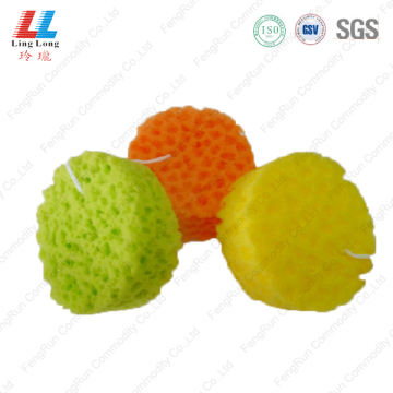 Circle colorful bathroom sponge washing