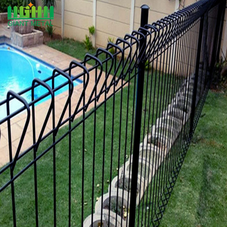 Galvanized Anti-climb Security Roll Top Fence Panels