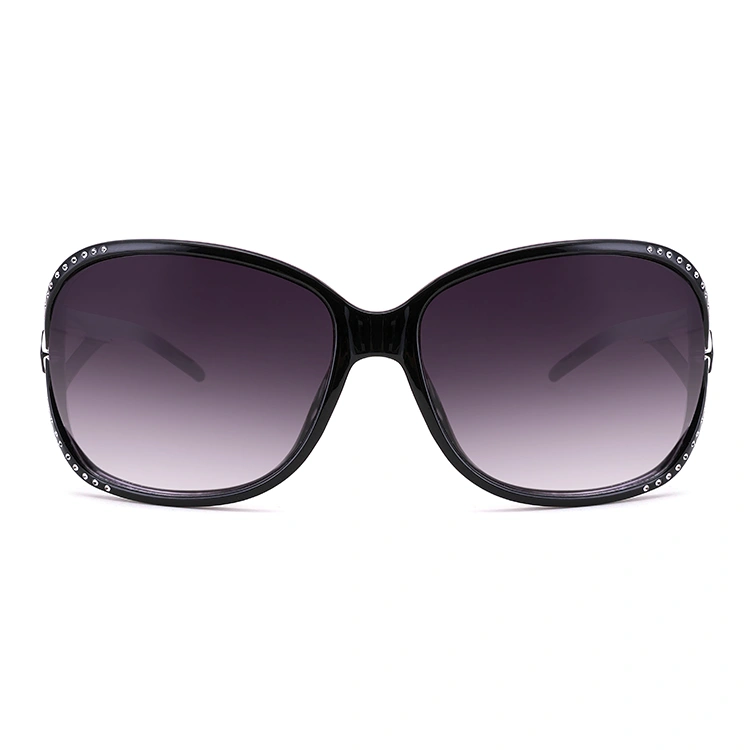 Latest Women Fashion Black Frame Sunglasses with Diamonds