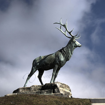 brass reindeer stag statue