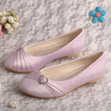 Closed Toe Ivory Wedding Flats for Bride