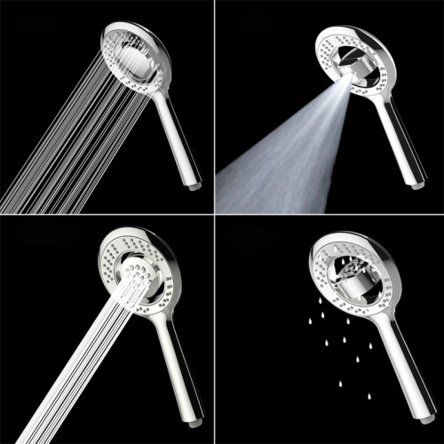 Handheld Fixed 3 in 1 ABS Material Chrome Finish Surface Shower head