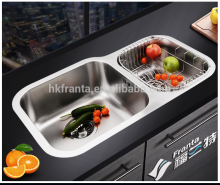 60/40 China location stainless double bowl undermount sink