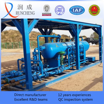 well test skid-mounted oil and gas separator for oil or gas field