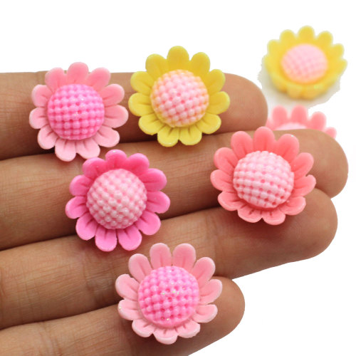 Vari mini ciondoli in resina a forma di girasole per artigianato fatto a mano Perline decorative Accessori per capelli per ragazze melma Perline