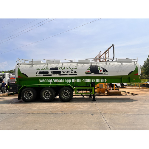 To Middle East 30,000liters 3 BPW Axles Chemical Liquid Semi Trailer For Sale