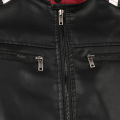 Mens PU Leather Biker Jacket High Quality Custom