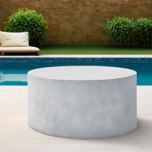 Modern Minimalist Concrete Round Patio Table