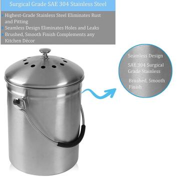 Stainless Steel Double Wall Compost Pail