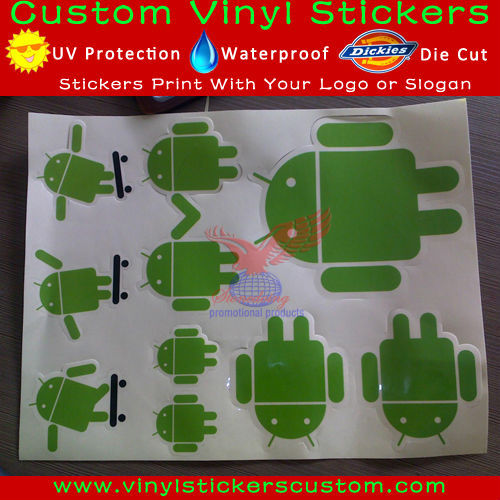 print die cut logo stickers