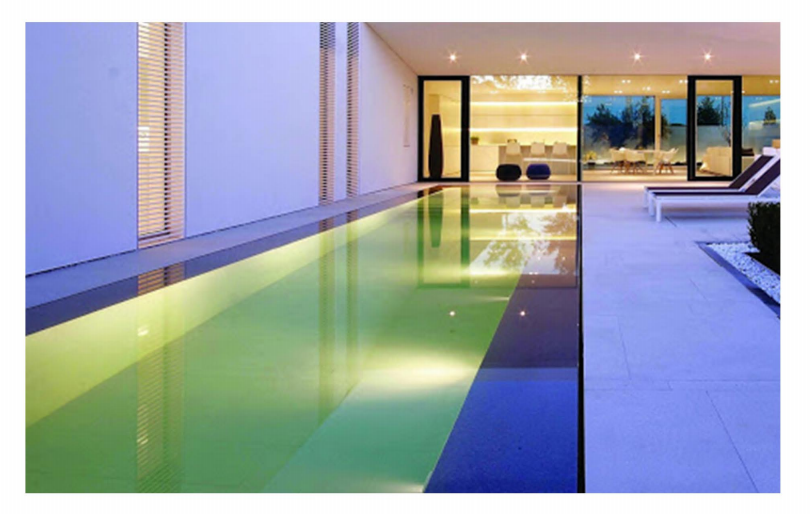 LED underwater light for indoor swimming pool