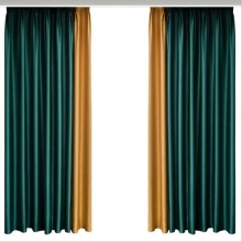 High-Quality Blackout Window Curtains Made of Solid Cotton Fabric with Two Tones for Living Room