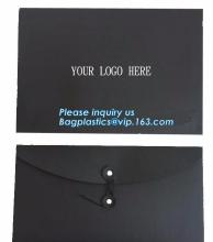 paper envelopes shatter envelopes with hot foil stamping, A3 A4 A5 C5 Black Paper Envelopes With Button And String