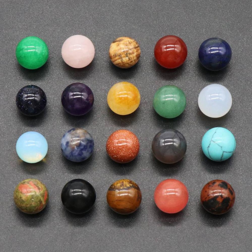 Boules et sphères de pierre précieuse de chakra de 12 mm pour l&#39;équilibre de la méditation