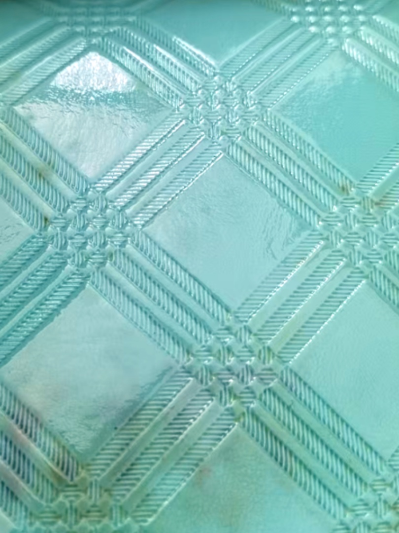 Rolo de couro de PVC ecológico com impressão em relevo