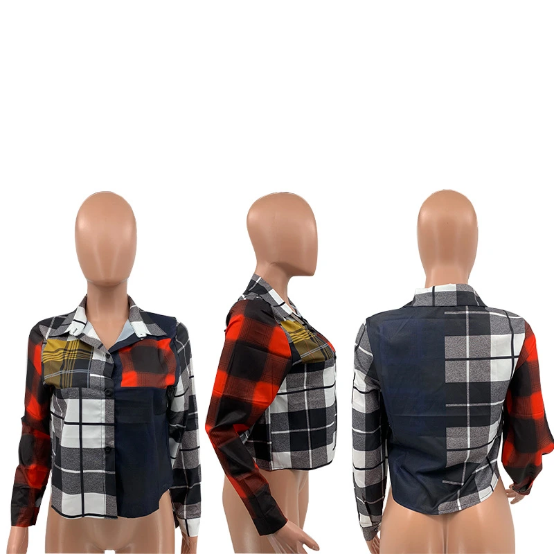 L99522 New Fashion Casual Plaid Shirt