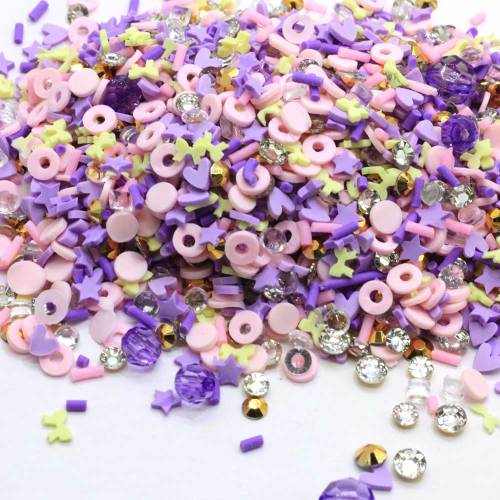 Tiny Clay Heart Star Slices Polymer Hot Clay Sprinkles for Crafts DIY Making Cute Plastic Klei Accessories Home Decor